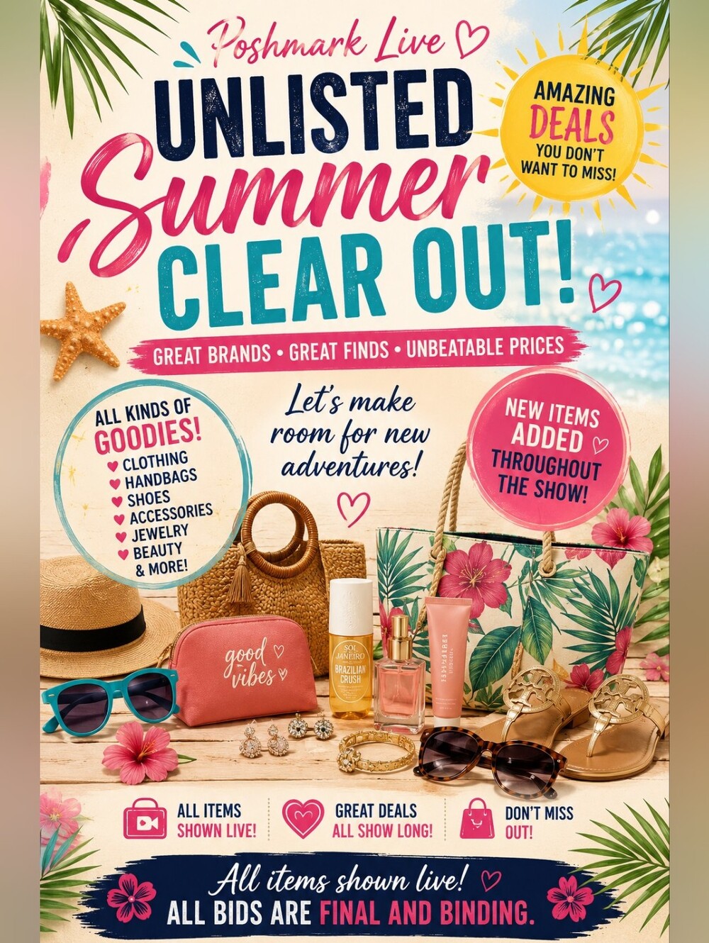 Unlisted summer clear out items